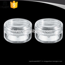 Fournisseur de la Chine 20ml transparent AS Pot de crème plastique cosmétique